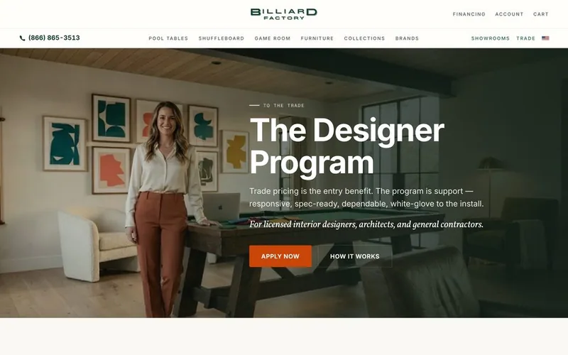 The Designer Program landing page
