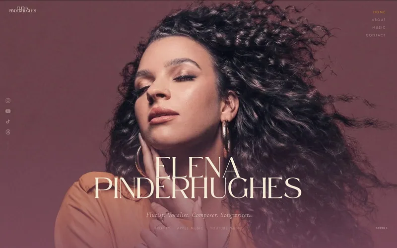 The home page of elenapinderhughes.com