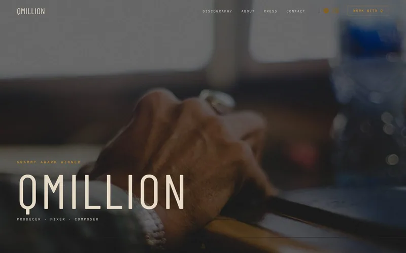 The Qmillion producer and mixer site preview