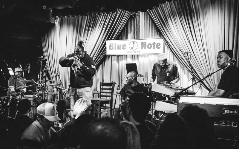 Robert Glasper and band on stage at Blue Note New York during Robtober