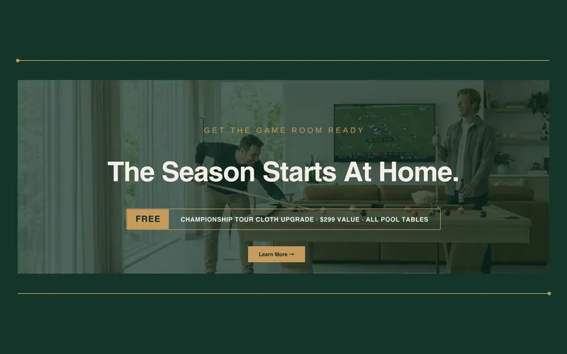 Original Season Opener campaign banner shown in full within a dark green frame